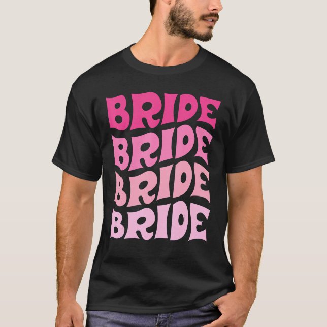 Bride I Do Crew Retro Bachelorette Party Bride Bri T-Shirt (Vorderseite)