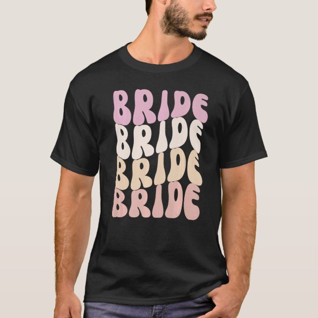 Bride I Do Crew Retro Bachelorette Party Bride Bri T-Shirt (Vorderseite)