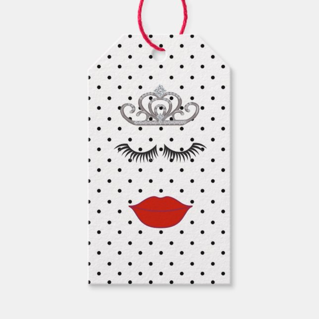 BRIDE I will mein Lipstick Wedding Tiara Party tra Geschenkanhänger (Vorderseite)