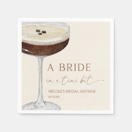 Bride In A Tini Bit Expresso Martini Bridal Shower Serviette
