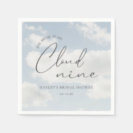 Bride Is On Cloud Nine Bridal Shower Serviette