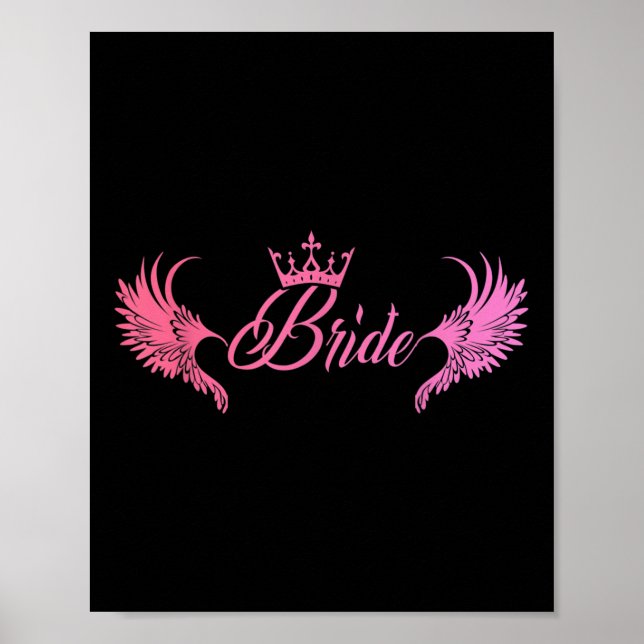 Bride Junggeselinnen-Abschied Wedding Trauzeugin H Poster (Vorne)