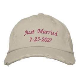 Bride Just Married Bestickte Baseballkappe