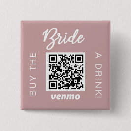 Bride kaufen ein Getränk mit QR Code Venmo Girly Button