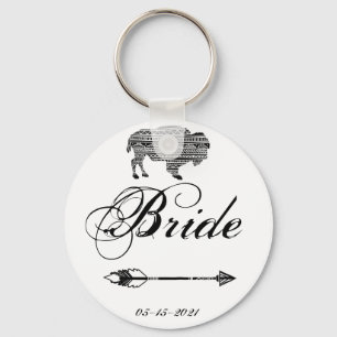 Bride Key Chain Boho Buffalo Tribal Muster Bohemi Schlüsselanhänger