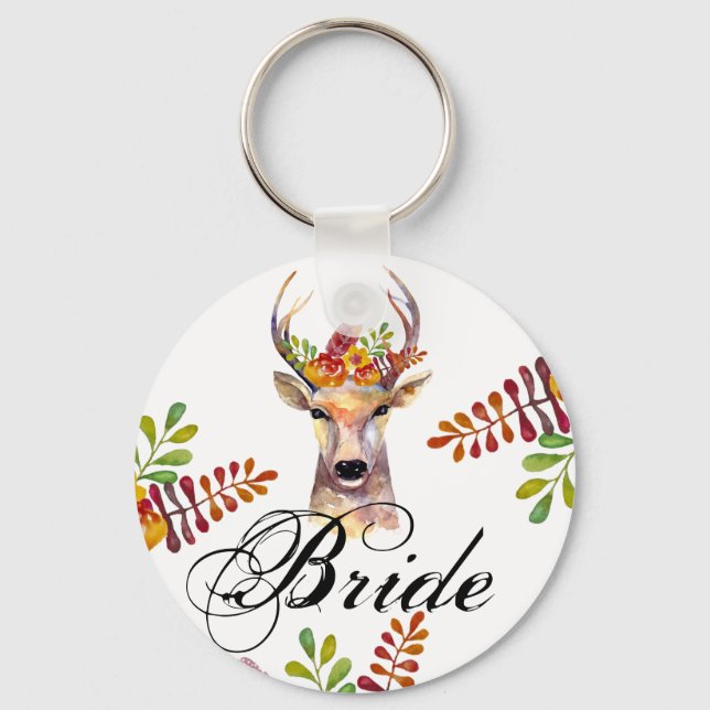 Bride Key Chain boho Reh Buck Head Browning Bohem Schlüsselanhänger (Vorderseite)