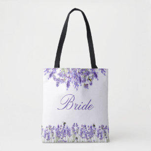 Bride Lavendel florale violette Schrift