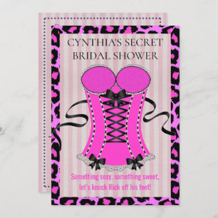 BRIDE Liebe Pink Lingerie Brautparty Party Einladung