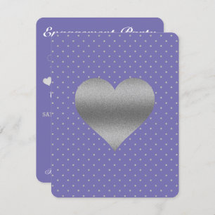 BRIDE Lila Plum Silver Polka Dot Dusche Party Einladung