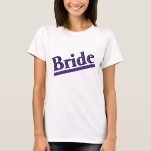Bride Lila Zebra Print Wedding Party T-Shirt