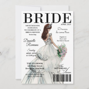 Bride Magazine Modern Bridal Shower Einladungen