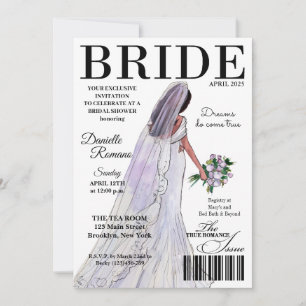 Bride Magazine Modern Bridal Shower Einladungen