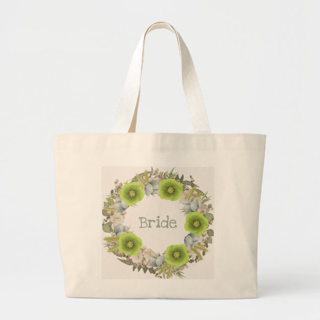 Bride Mother Groom Flower Girl Jumbo Stoffbeutel (Vorne)
