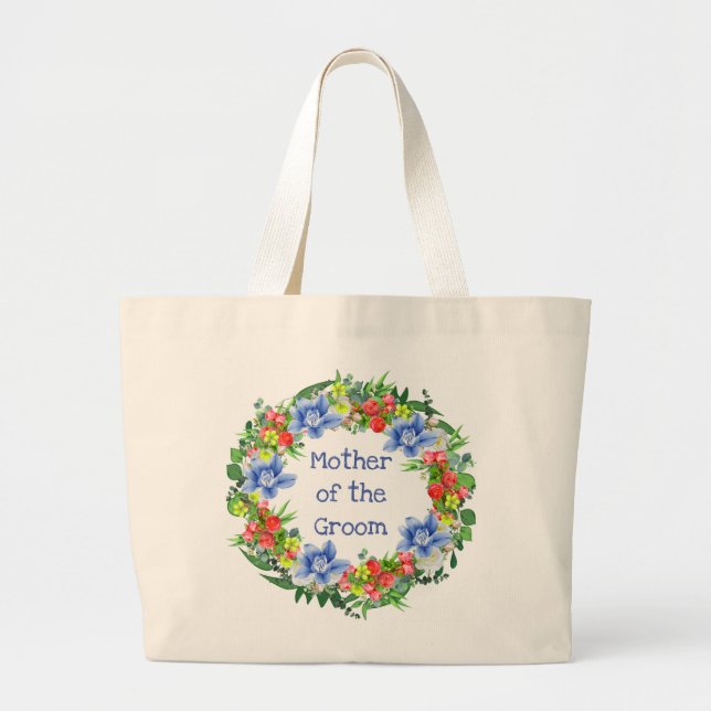 Bride Mother Groom Flower Girl Jumbo Stoffbeutel (Vorne)