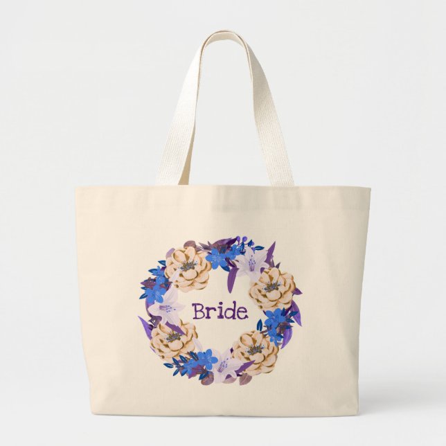 Bride Mother Groom Flower Girl Jumbo Stoffbeutel (Vorne)