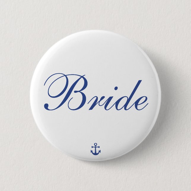 Bride Nautical Wedding Buttons (Vorderseite)