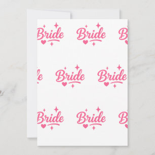Bride Neon Pink Einladung