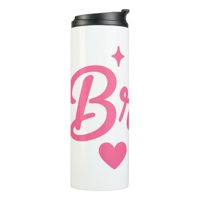 Bride Neon Pink Thermosbecher (Nach links gedreht)