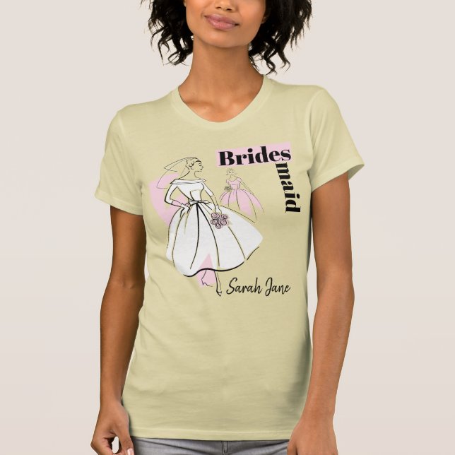 Bride-neutrale Fraktion Bridesmaid Name T-Shirt (Vorderseite)