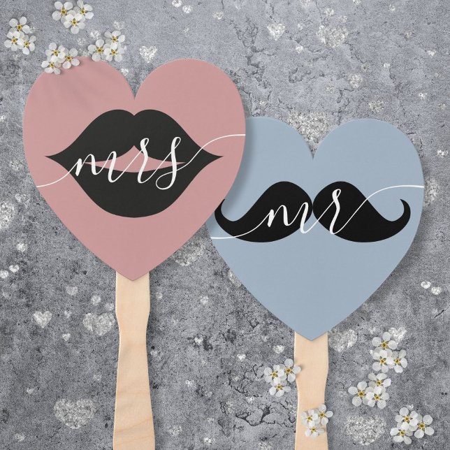 Bride oder Groom Mr. Wedding Game Hand Fan Fächer (Bride or Groom Mr Mrs Wedding Game Hand Fan)