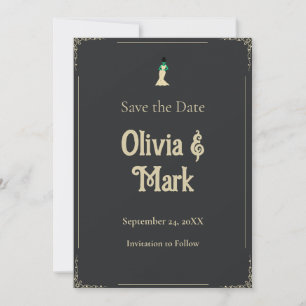 Bride of Frankenstein Save the Date   Gothic Einladung