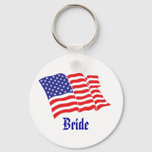 Bride Patriotic Wedding Schlüsselanhänger