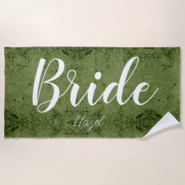 Bride Personalisiert Bachelorette Bride Script Whi Strandtuch