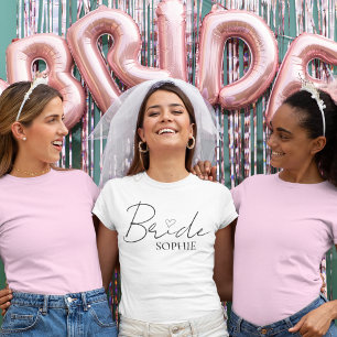 Bride Personalisiert Bachelorette Individuelle N T-Shirt