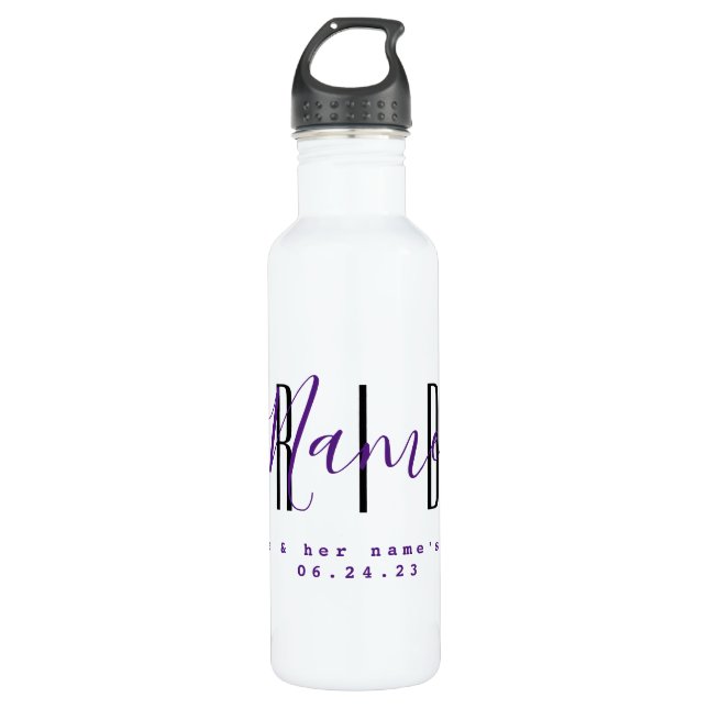 Bride Personalisiert Water Flasche HAMbyWG Edelstahlflasche (Vorderseite)