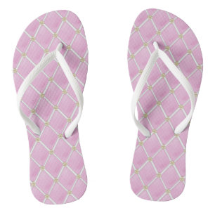 BRIDE Pink Paris Theme Brautparty Flip Flops