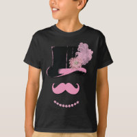 Bride Pink Schnurrbart, Top-Hut, Federn und Blume