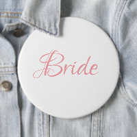 Bride Pink Script Hochzeit Elegant Einfaches Chic
