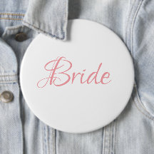 Bride Pink Script Hochzeit Elegant Einfaches Chic