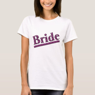 Bride Pink Zebra Print Wedding Party T Shirt