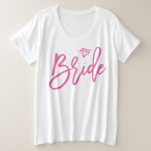 Bride Plus-Größe Tank oben rosa Diamant