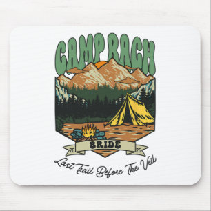 Bride Retro Camp Bach Party Camping Bachelorette 2 Mousepad