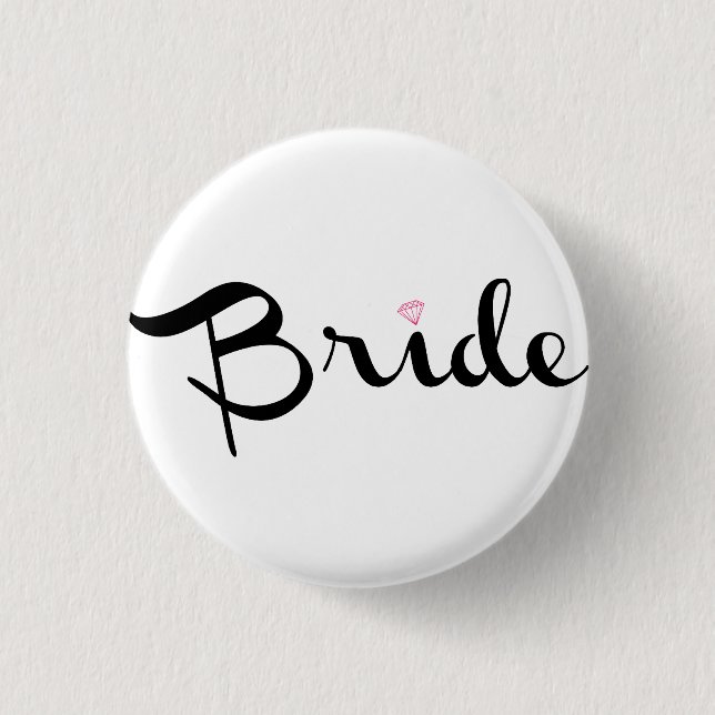Bride Retro Script Button (Vorderseite)
