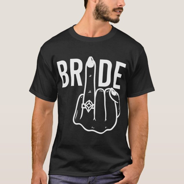 Bride Ring Finger Drehte Junggeselinnen-Abschied T-Shirt (Vorderseite)