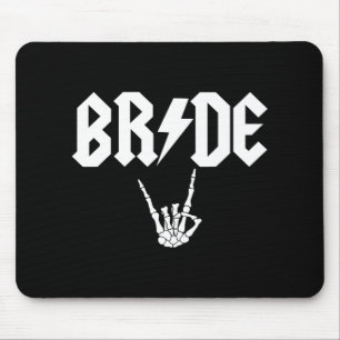 Bride Rock'n'Roll Gothic Halloween Bachelorette Pa Mousepad
