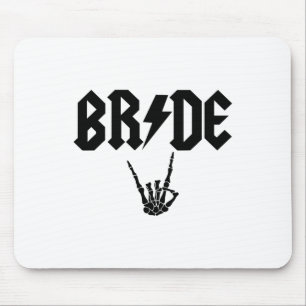 Bride Rock'n'Roll Skeleton Hand Halloween Bachelor Mousepad