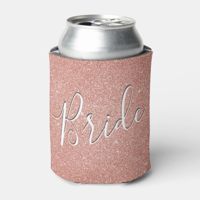 Bride Rose Gold Blush Pink kann kühler Dosenkühler (Kanne Vorderseite)