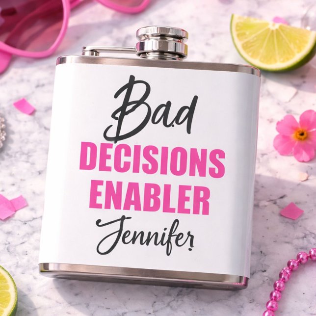 Bride’s Bad Decision Enabler Bachelorette Party Flachmann (Von Creator hochgeladen)