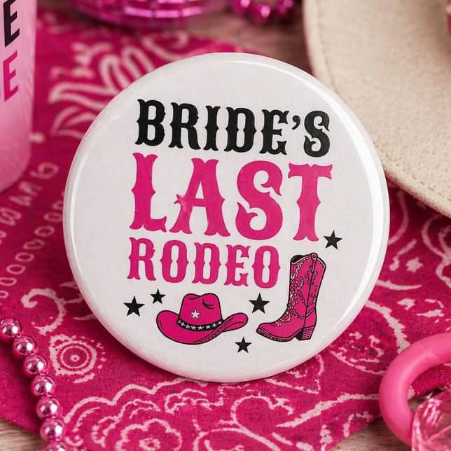 Bride’s Last Rodeo Western Bachelorette Party Button (Von Creator hochgeladen)