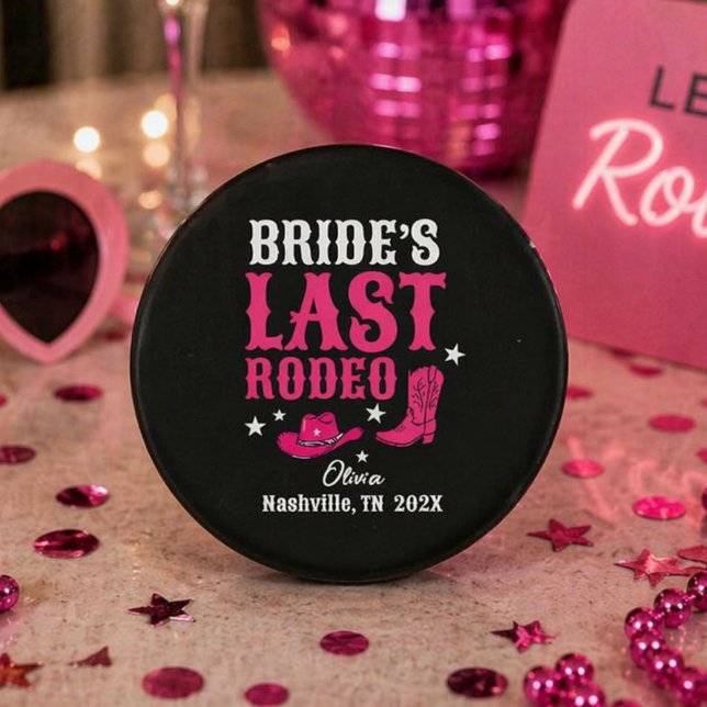 Bride’s Last Rodeo Western Bachelorette Party Button (Von Creator hochgeladen)