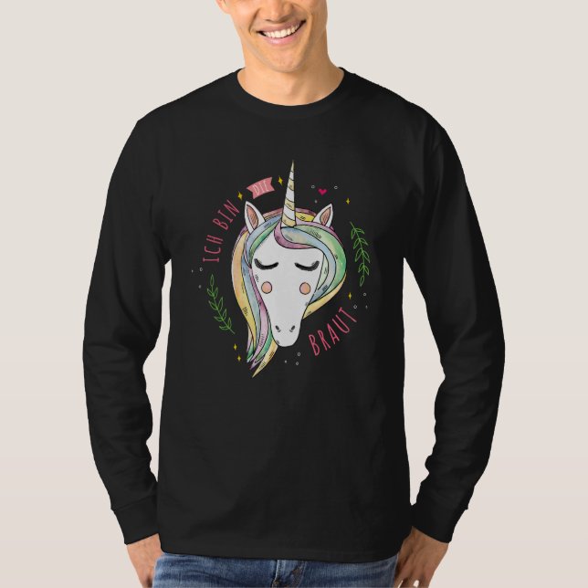 Bride saying with unicorn  party hen party T-Shirt (Vorderseite)