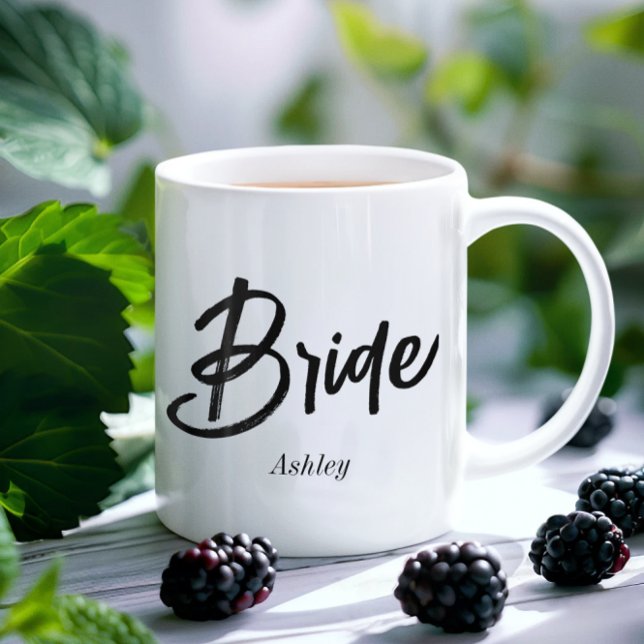 Bride Schwarz-weiß Wedding Tasse (Von Creator hochgeladen)