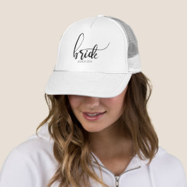Bride Script Elegant Minimalistisch Name Trucker H Truckerkappe