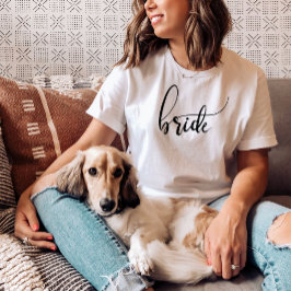 Bride Script Moderner T - Shirt für Minimalistisch