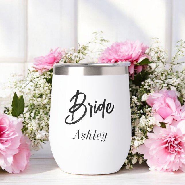 Bride Script Schwarz-weiß Wedding (Von Creator hochgeladen)