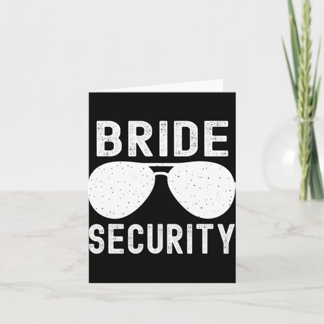 Bride Security Funny Wedding Junggeselinnen-Abschi Karte (Vorderseite)